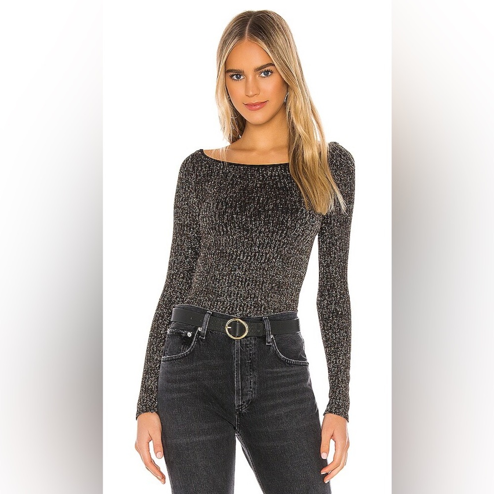 Free People Intimately Sprinkled in Gold Bodysuit